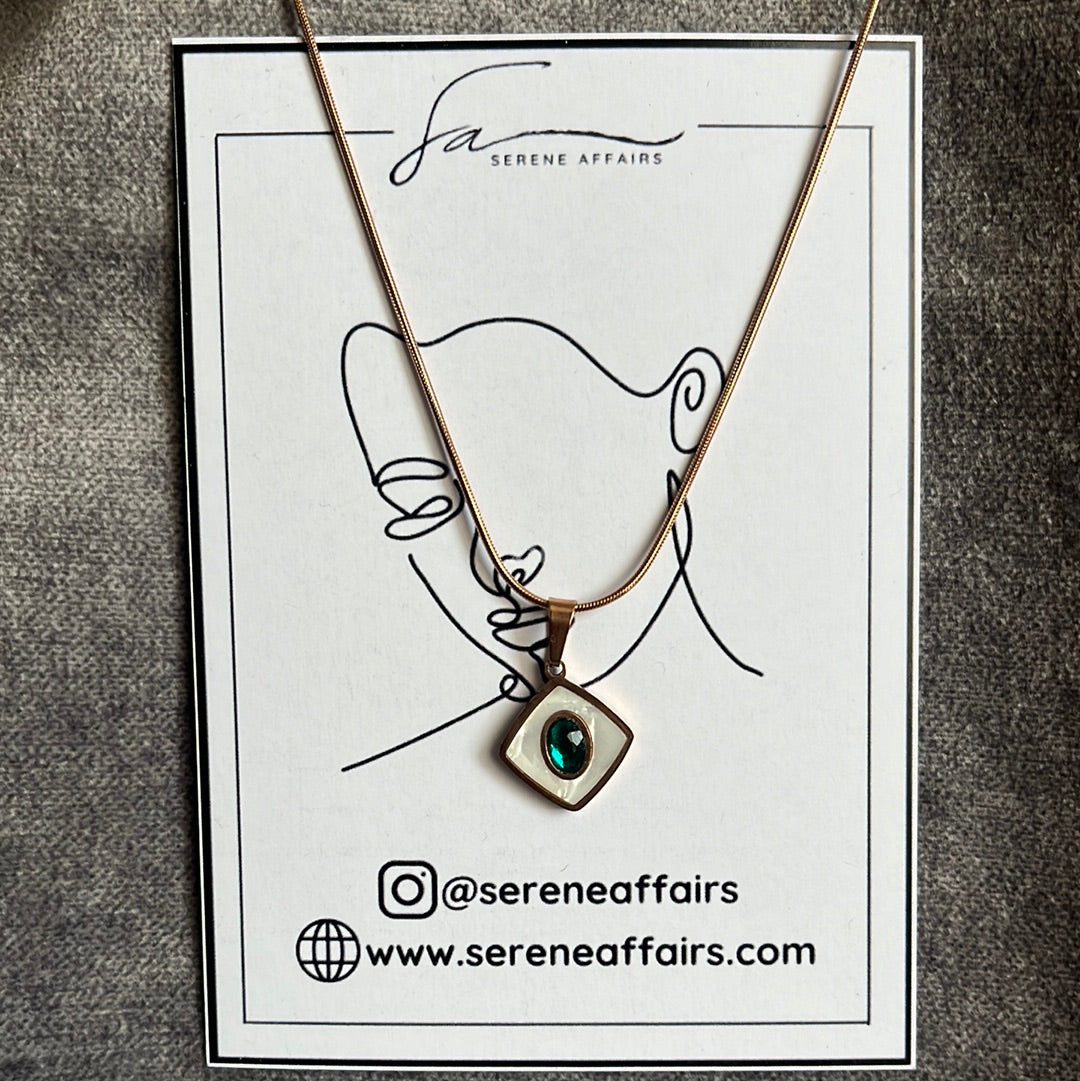 Kite Layered emeralds - Rose Gold