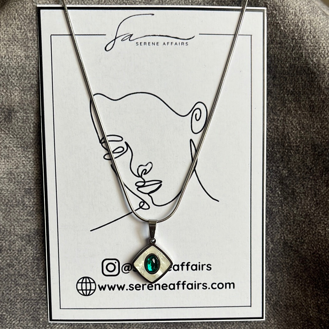 Kite Layered emeralds - Silver