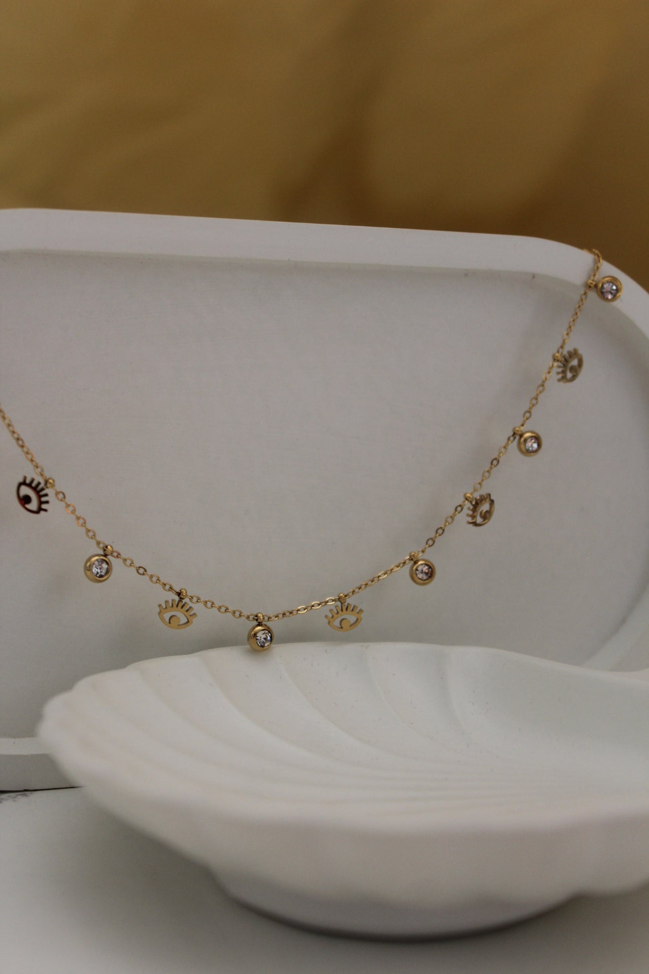 Crystal Evil Eye Neckpiece