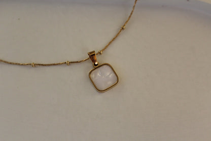 Snowflake Sqaure Necklace